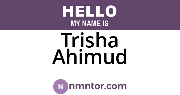 Trisha Ahimud