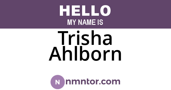 Trisha Ahlborn