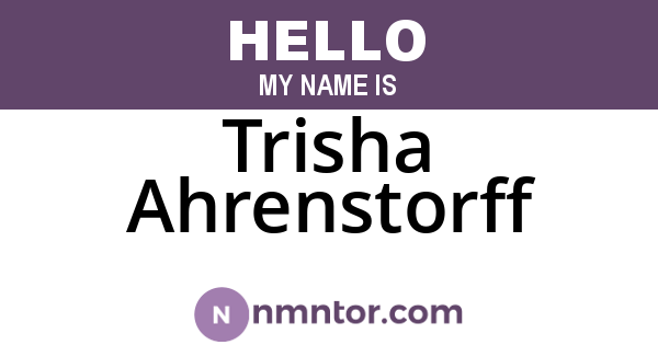 Trisha Ahrenstorff