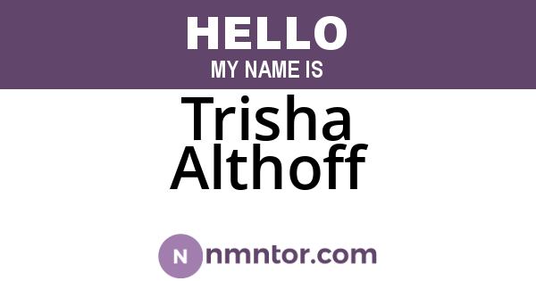 Trisha Althoff