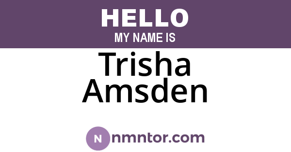 Trisha Amsden