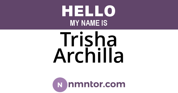 Trisha Archilla