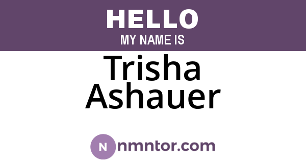 Trisha Ashauer