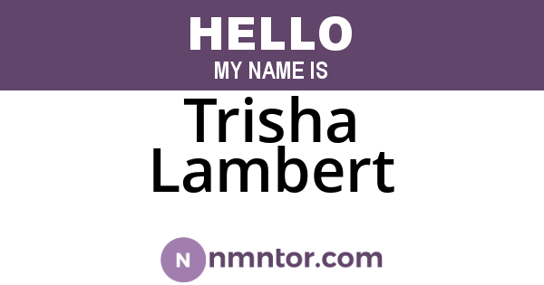 Trisha Lambert