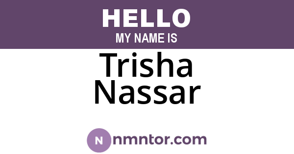 Trisha Nassar