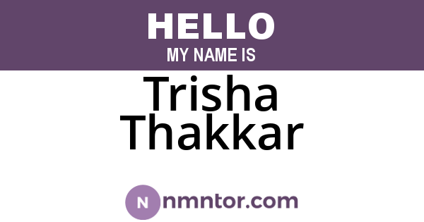 Trisha Thakkar