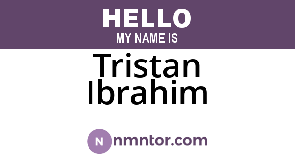 Tristan Ibrahim