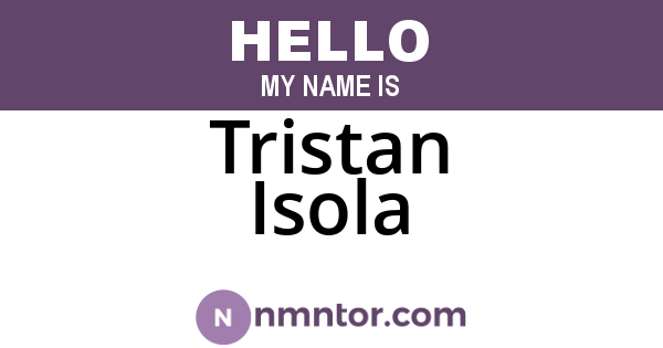 Tristan Isola