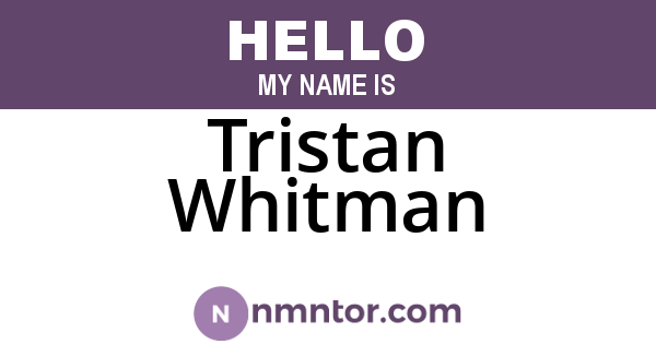 Tristan Whitman