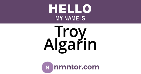 Troy Algarin