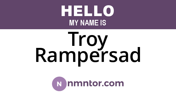 Troy Rampersad