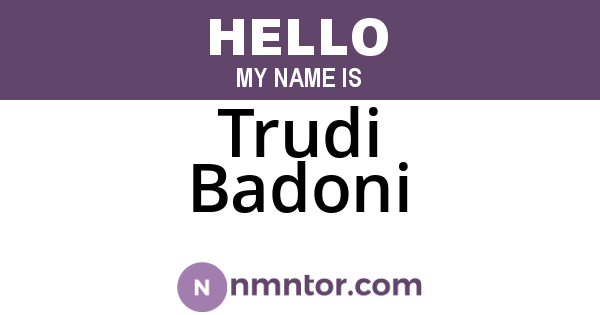Trudi Badoni