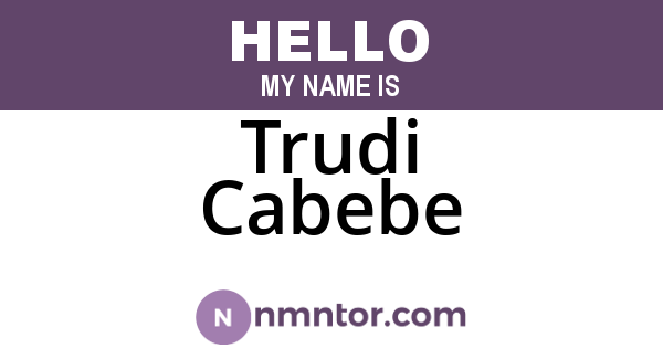 Trudi Cabebe