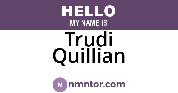 Trudi Quillian