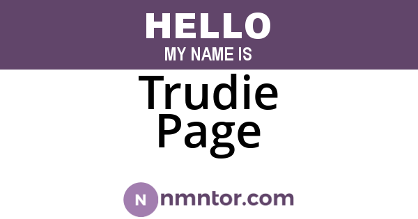 Trudie Page