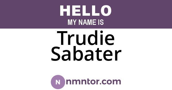 Trudie Sabater