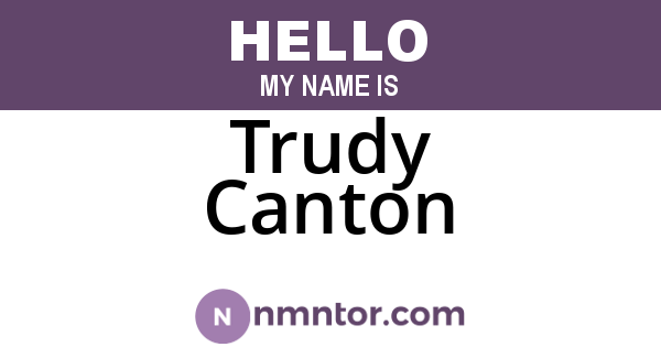 Trudy Canton