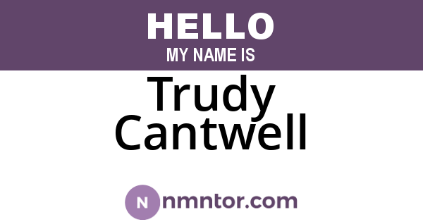 Trudy Cantwell