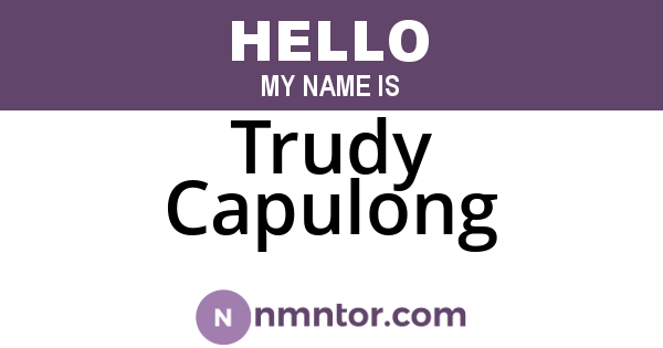 Trudy Capulong