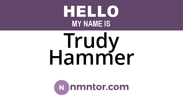 Trudy Hammer