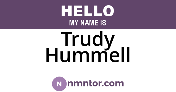 Trudy Hummell