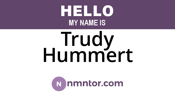 Trudy Hummert
