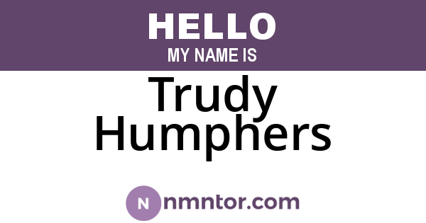 Trudy Humphers