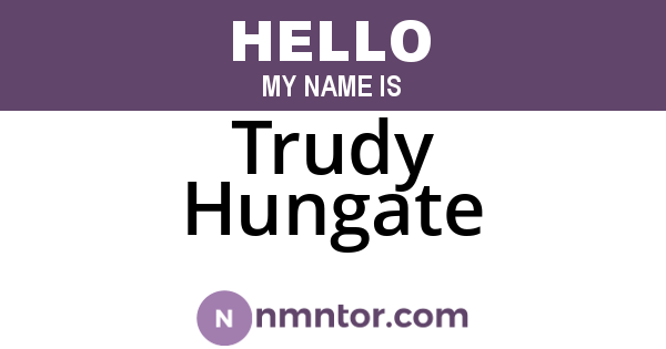 Trudy Hungate