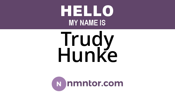 Trudy Hunke