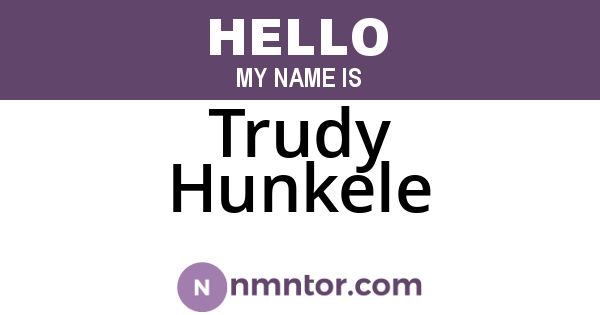 Trudy Hunkele