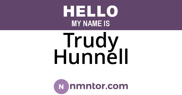 Trudy Hunnell