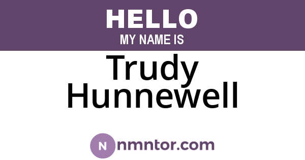 Trudy Hunnewell