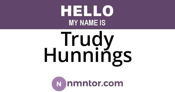 Trudy Hunnings