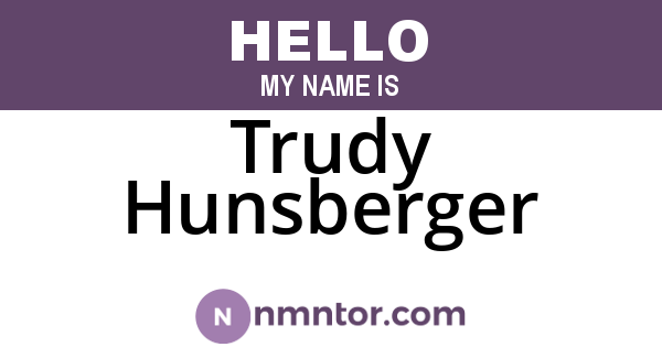 Trudy Hunsberger