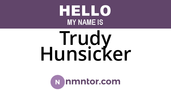 Trudy Hunsicker