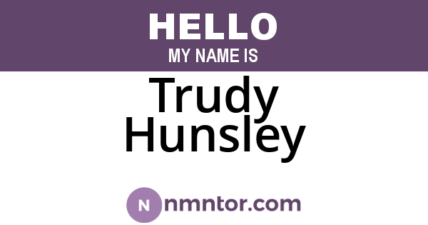 Trudy Hunsley