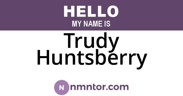 Trudy Huntsberry