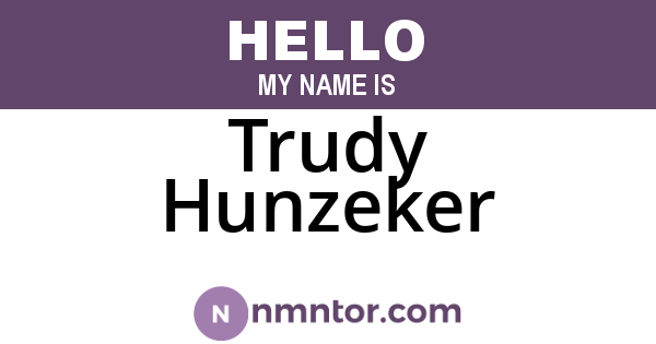 Trudy Hunzeker