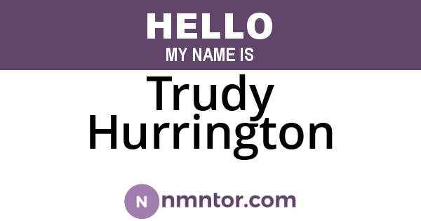 Trudy Hurrington