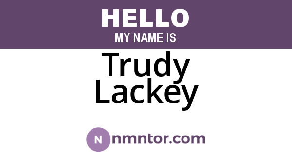 Trudy Lackey