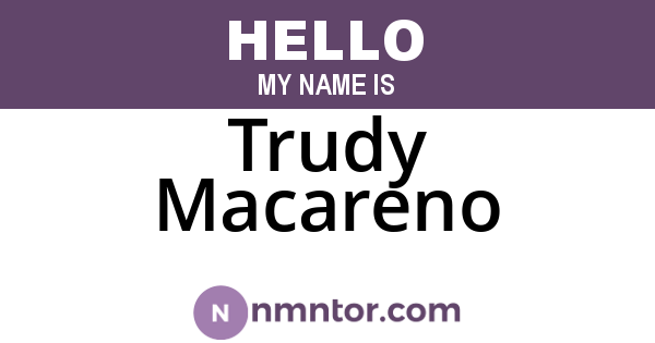 Trudy Macareno