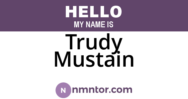 Trudy Mustain