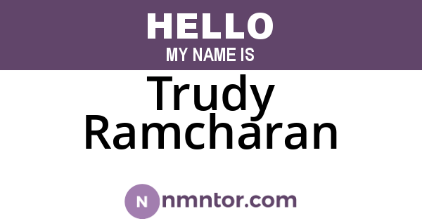 Trudy Ramcharan
