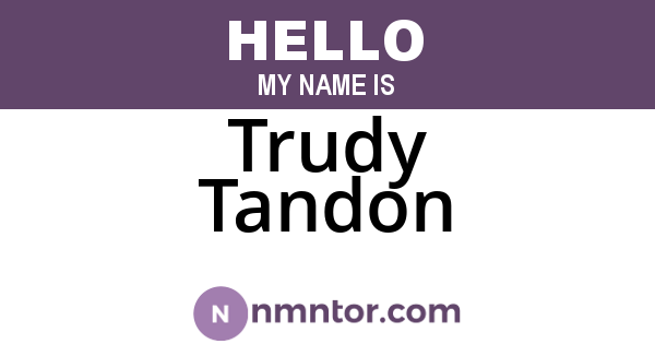 Trudy Tandon