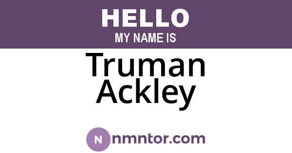 Truman Ackley