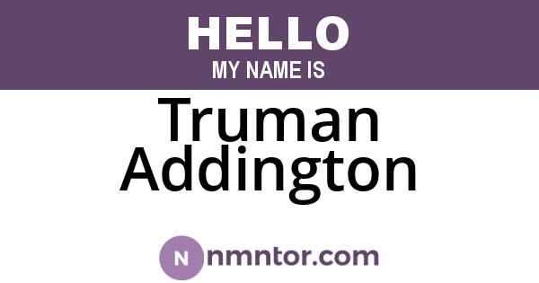 Truman Addington