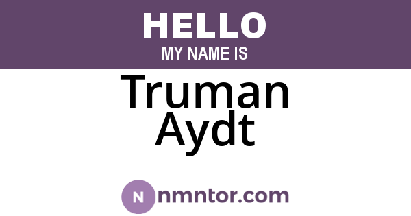 Truman Aydt
