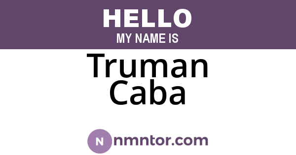Truman Caba