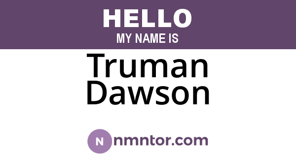 Truman Dawson