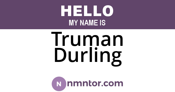 Truman Durling